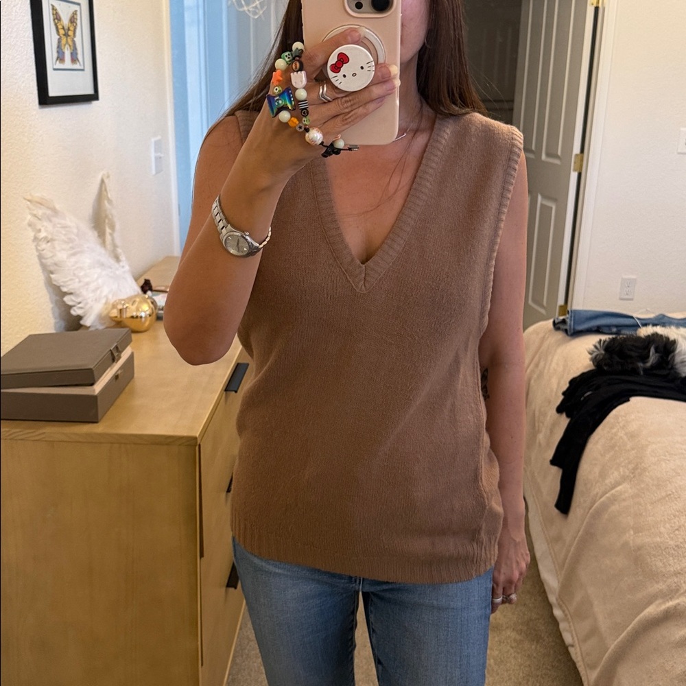 Vintage Montgomery Ward V-Neck Sweater Vest - Brown